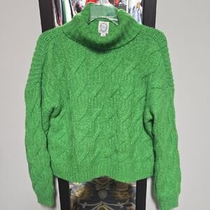 Blue Rain Vibrant Green Cowl Neck Sweater